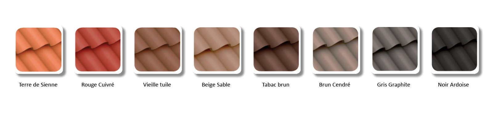 Nuancier coloris hydrofuge tuiles NHB