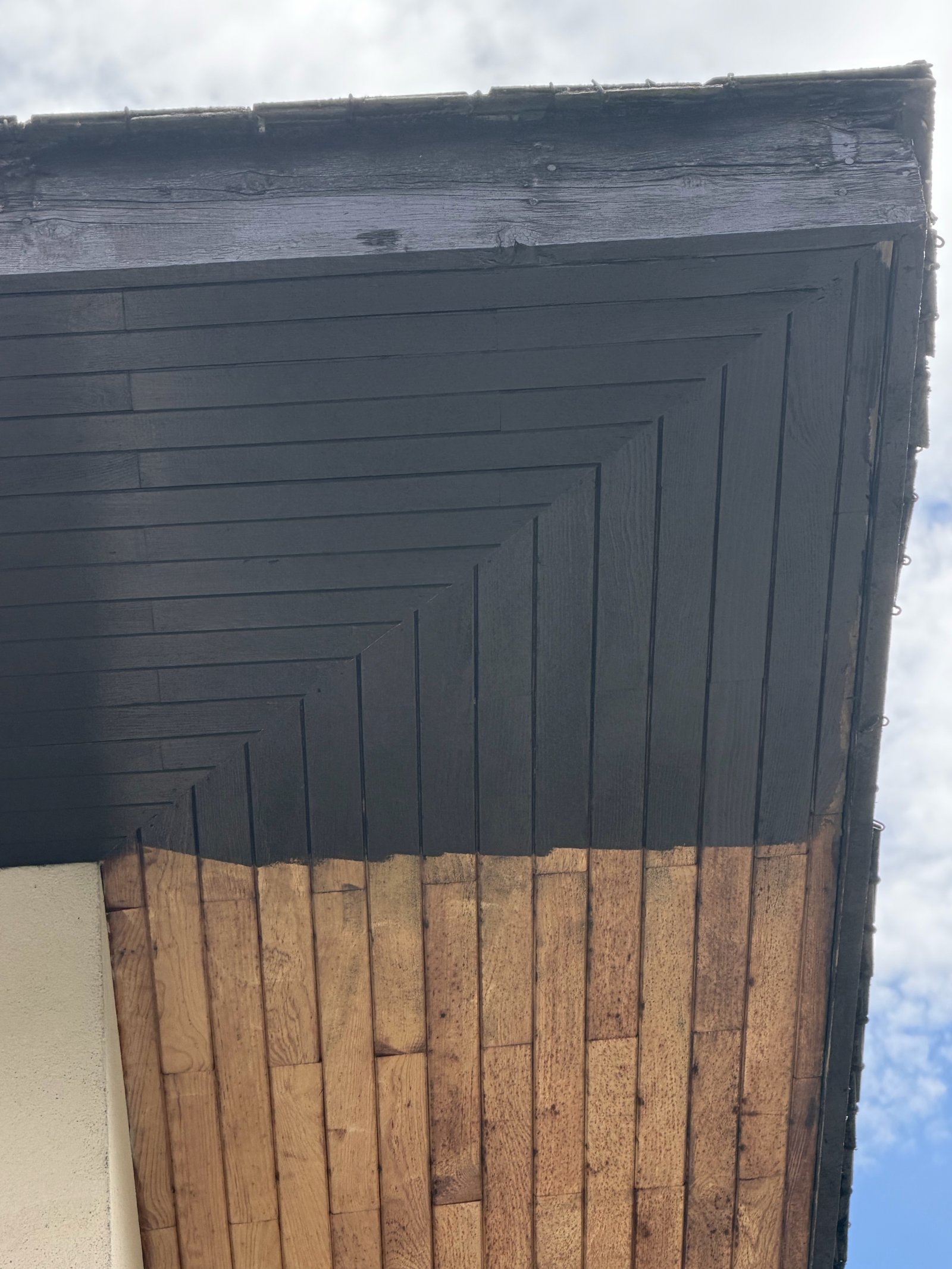 Boiseries de débord avant / après sur le même plan